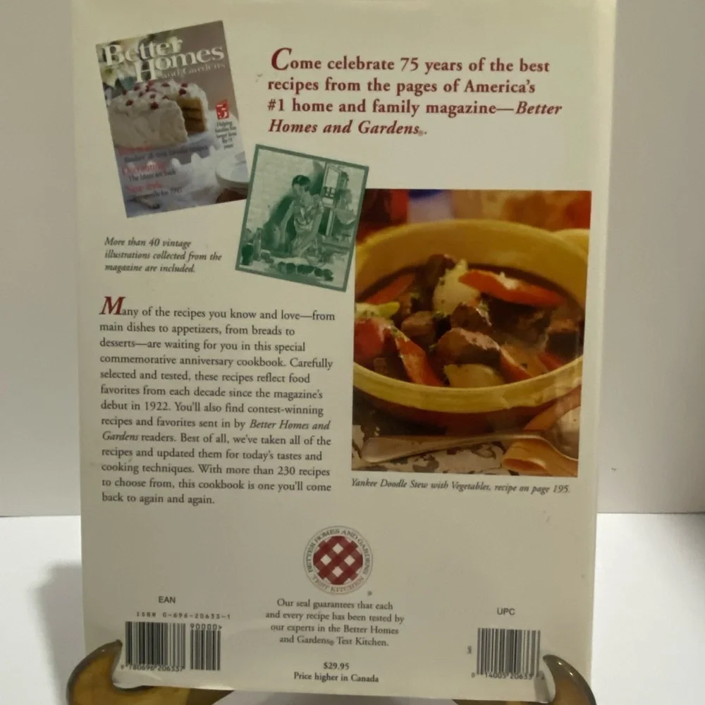 Better Homes & Gardens 75 Years of All-Time Favorites Cookbook Classic Recipes